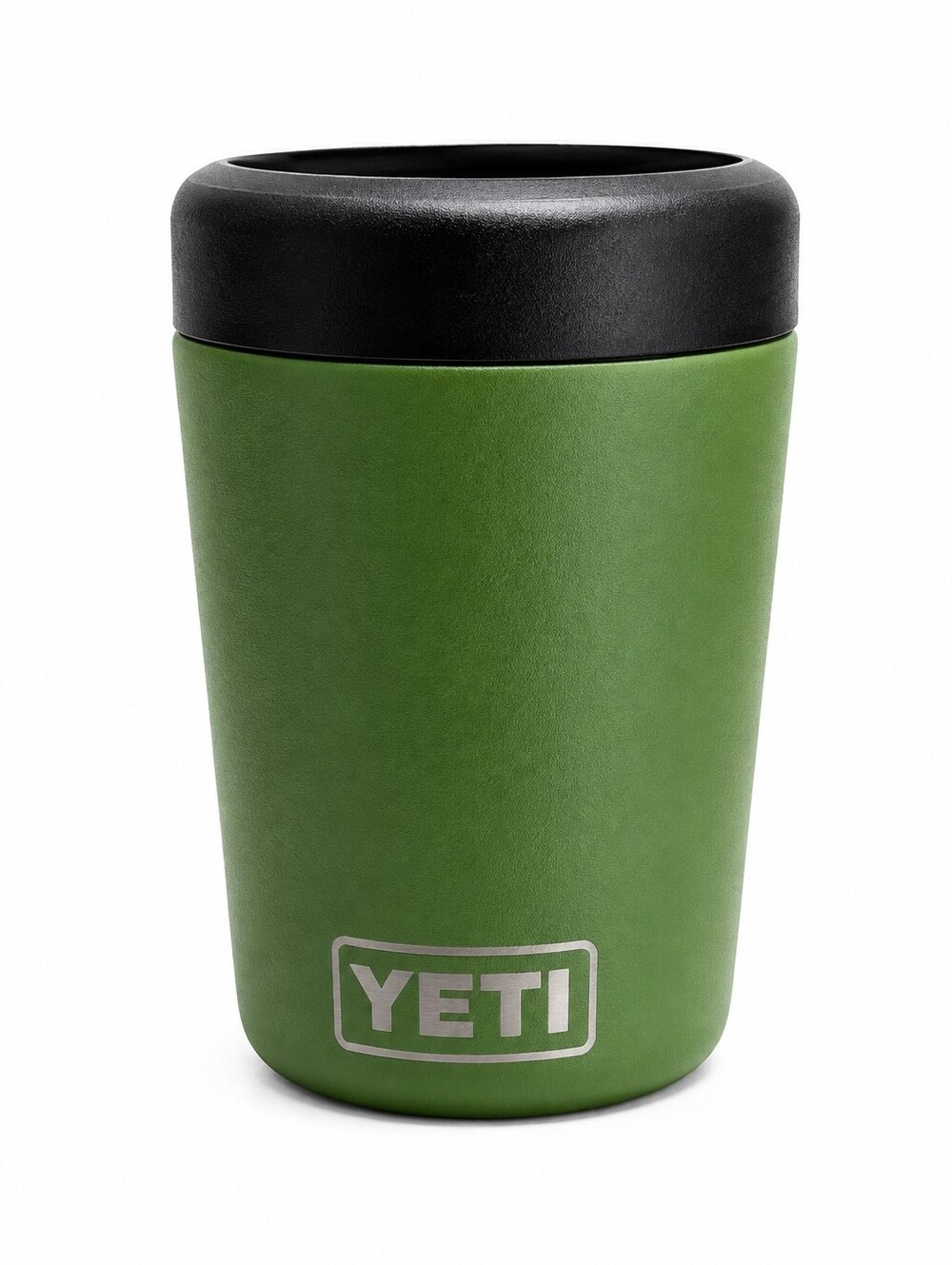 YETI Rambler Colster Can Insulator Green Black Stainless Steel Can Cooler